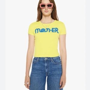 MOTHER The Itty Bitty Ringer Tee In Groove L NWT